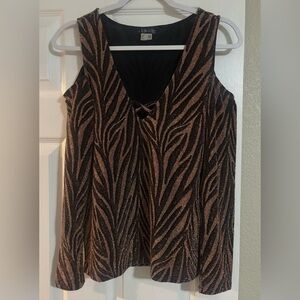 VENUS Shimmering Black and Copper Blouse